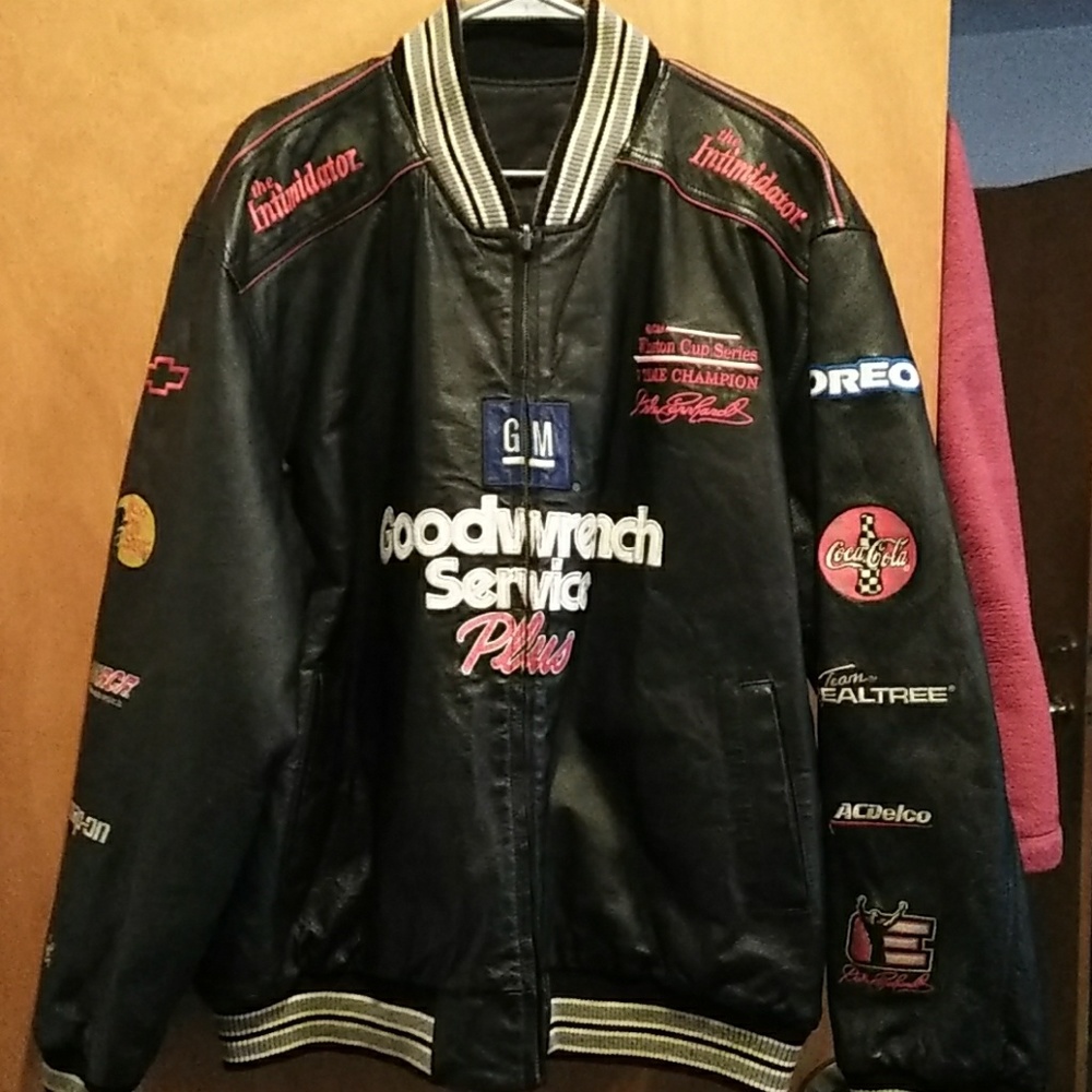 Vintage Dale Earnhardt Leather Jacket Gem